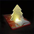 Portable LED Christmas Tree Light Folding Pocket Card Night Light Lamp Xmas Gift Bulb