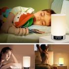 bluetooth Speaker, ELEGIANT Romantic Lighting Wireless bluetooth Speaker Portable Dimmable with Touch LED Night Light, TF Card, Hand-free Alarm Clock