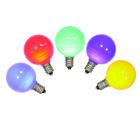 Vickerman G40 Multi-color Ceramic LED Replacement Bulbs 5 Pack