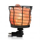 Himalayan Glow Basket Style Night Light, Wall Plug-in 360 Rotatable