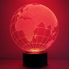 Moaere 3D Lamp World Earth Led Illusion Light 3D Night Light USB Acrylic Colorful LED Table Desk Christmas Decoration Gift Toy