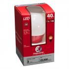 Energetic LED Color Light Bulbs, 3W (40W Equivalent), Red, A19 Shape, E26 Base, UL Listed, 4-count