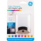 GE Color-Changing LED Night Light, Brushed Nickel, 34694