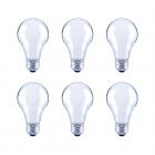60-Watt Equivalent A19 Frosted Glass Filament Dimmable LED Light Bulb Daylight (6-Pack)