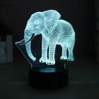 3D Elephant LED Night Lights Lamp 16 Color Changing Remote Control Touch Switch Christmas Gifts