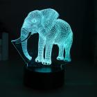 3D Elephant LED Night Lights Lamp 16 Color Changing Remote Control Touch Switch Christmas Gifts