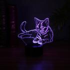 Aimeeli 3D Cat Acrylic LED Desk Lamp Night Light 7 Colors Touch Switch Remote Control