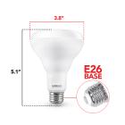 LEDPAX BR30 Dimmable LED Bulb, 9W (65W equivalent), 3000K, 650 Lumens, CRI 80, UL, ES Certified, 8 Pack