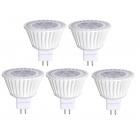 5 Pack Bioluz LED MR16 LED Bulb Dimmable 50W Halogen Replacement Uses 7w 3000K 12V AC/DC UL listed