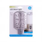 GE CoverLite LED Plug-In Night Light, Petals Design, Brushed Nickel, 11314