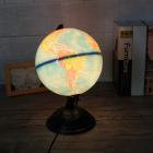 8'' 110V World Globe Lamp LED Night Light Home Office Room Decor Children Gift For School Office Home