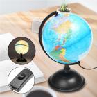 8'' 110V World Globe Lamp LED Night Light Home Office Room Decor Children Gift For School Office Home