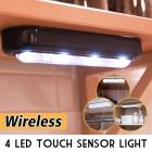 [Touch Sensor] 4 LED Wireless Night Light Closet Cabinet Lamp, Battery Powered for Household Hotel