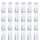 40 Watt Equivalent 4' Clear LED T8 Tube, Daylight White 5000K, 2200 Lumens, Ballast Bypass (Direct Wire) Pack of 25