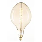 Oversize Pair Style - Swirl Filament - Edison Antique Vintage Oversize LED Light Bulb - 1 Pack - Medium size. 6 wattage - E26 - 15,000 hour of life. 180 Lumens