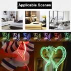3.7x7.9" 7 Colors Change 3D Romantic Night Lights Love Heart Lamp USB Charger Desk Table Light Decorations Home Decor Valentine's Day Christmas Gifts