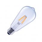 40-Watt Equivalent ST19 Clear Glass Filament Dimmable LED Light Bulb Soft White (3-Pack)