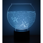 Moaere Fish Tank 3D Lamp Bedroom LED Touch Switch Night Light