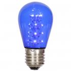 Vickerman S14 LED Blue Transparent Bulb E26 Nickel Base