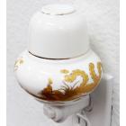 Dragon Phoenix Porcelain Night Light Lamp Candle Aromatherapy Oil Warmer Burner