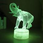 3D Elephant LED Night Light 16 Colors Changing Touch Switch Remote Control Table Sleeping Lamp Bedroom Lamp Toy Home Decor Birthday Christmas Gift