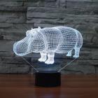 Moaere Hippo 3D Illusion LED Night Light Lamp 7 Colors Gradual Changing Touch Switch USB Table Lamp Valentine's Day gift for Lover or Kids Deal of the day