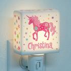 Personalized Girls Night Light - Pretty Unicorn