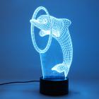 Moaere 3D Illusion Dolphin LED Night Light 7 Colors Gradual Changing Touch Switch USB Table Lamp for Kids Gift