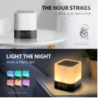 5in1 Wireless Smart Touch Sensor Bluetooth Speaker Table Lamp with Dimmable LED Night Light & Alarm Clock