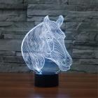 Moaere Horse 3D Illusion LED Night Light Lamp 7 Colors Gradual Changing Touch Switch USB Table Lamp Valentine's Day gift for Lover or Kids