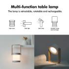 [Touch Switch, 3 Gear Brightness] Retractable Foldable Lantern LED Light Table Lamp USB Charging Bedroom Night Light for Home School Outdoor Camping