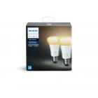 Philips Hue White Ambiance A19 Smart Light Bulb, 60W LED, 2-Pack