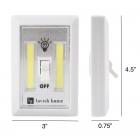Cordless Light Switch, Battery Operated COB LED Night Light (For Closet, Under Cabinet, Shelf, Wall, Kids Room, Basement) By Lavish Home