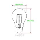 6 Pack Bioluz LED 40 Watt Light Bulbs Dimmable Vintage Edison Style Filament LED A19 Warm White 2700K Clear Pendent Light Bulb UL Listed