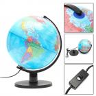 9.8'' Rotating World Globe Earth LED Lamp Illuminated Desk Map Night Light Child Birthday Gift
