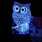 3D Owl Remote Night Stand Light Control Optical Illusion Visualization LED Night Light Lamp 7 Colors Changing Remote Control Night Light Lamp Stand For Bedroom