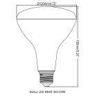 4 Pack Bioluz LED BR40 LED Bulb Dimmable Indoor / Outdoor Flood Lights Soft White 3000K UL-Listed