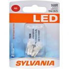SYLVANIA 168 T10 W5W Red LED Bulb, (Contains 2 Bulbs)