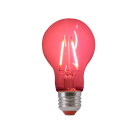 Energetic LED Color Filament Light Bulbs, 2W, Red, A19 Shape, E26 Base, UL Listed, 4-count