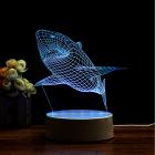 3D Deep Ocean Shark Lamp Acrylic LED Night Light Desk 7 Colors Change Gifts Illusion Led Night Light Lamp Kids Birthday Gifts Night Light Home Decor