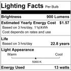 Sylvania Ultra Led Glass Flood Lamp, Par30Ln, 13 Watts, 5000K, 82 Cri, Medium Base, 120 Volts, Dimmable, 6 Per Case*