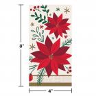 Modern Poinsettia Guest Towels, 48 Count