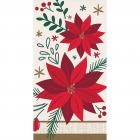 Modern Poinsettia Guest Towels, 48 Count