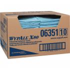 Scott, KCC06351, WypAll X80 Blue Foodservice Towels, 150 / Carton, Blue