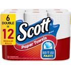 Scott Paper Towels, Choose-A-Sheet, 6 Double Rolls (=12 Regular Rolls)