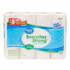 Great Value Everyday Strong Paper Towels, Split Sheet, 4 Double Rolls