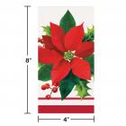 Holiday Poinsettia Guest Towels, 48 Count