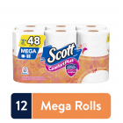 Scott ComfortPlus Toilet Paper, 12 Mega Rolls