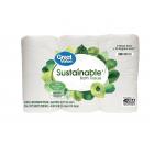 Great Value Sustainable Toilet Paper, 6 Rolls
