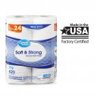 Great Value 2-Ply Soft & Strong Premium Toilet Paper Roll, 6 Count